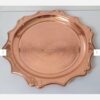 Hand-Hammered Large Copper Serving Tray – Perfect for Hosting Guests or Decorative Displays (3)