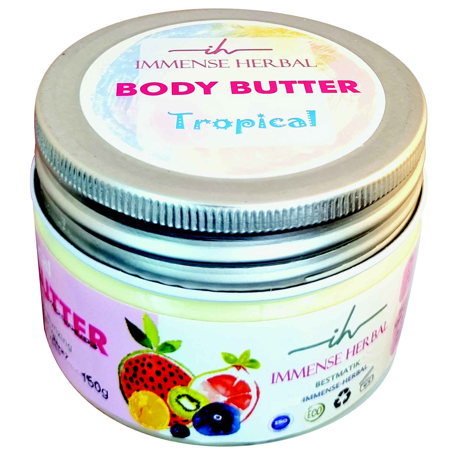 Immense Herbal Natuurlijke Body Butter – Alle huidtypes (2x 150g)