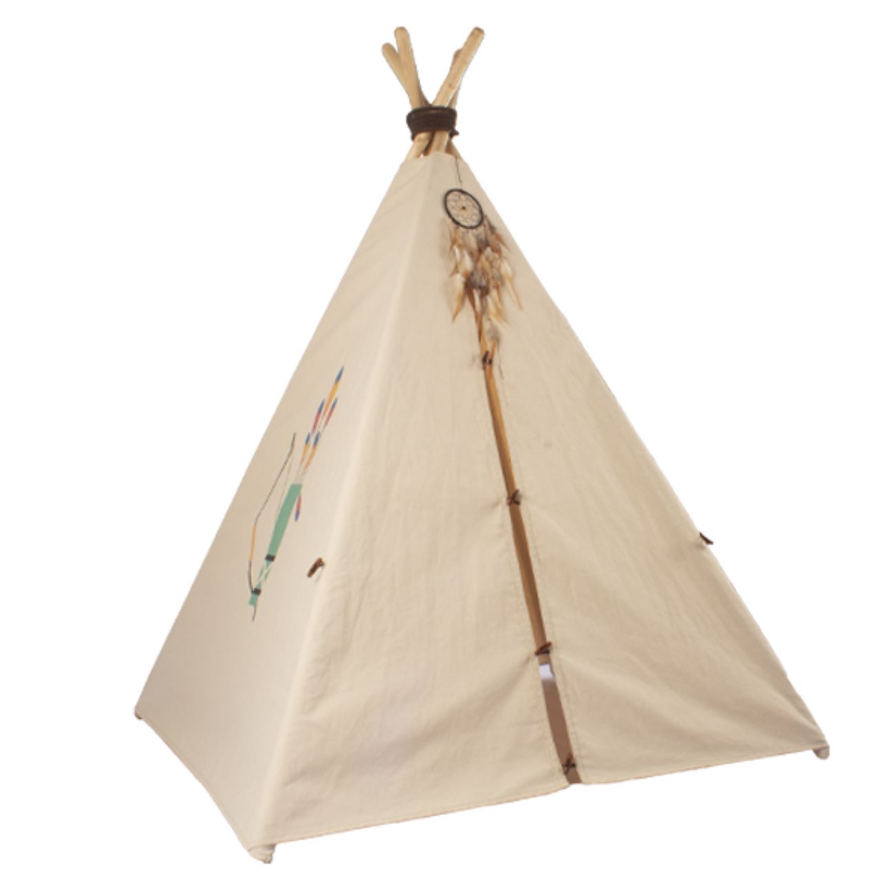 Tipi speeltent met dromenvanger en mat
