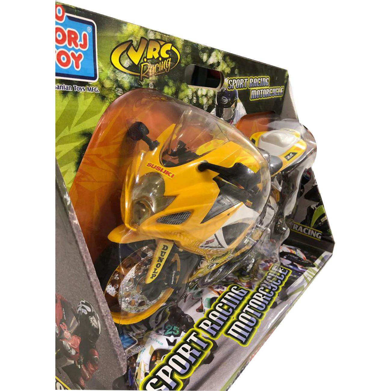 Gele Suzuki Speelgoedmotor – Sportief Racemodel