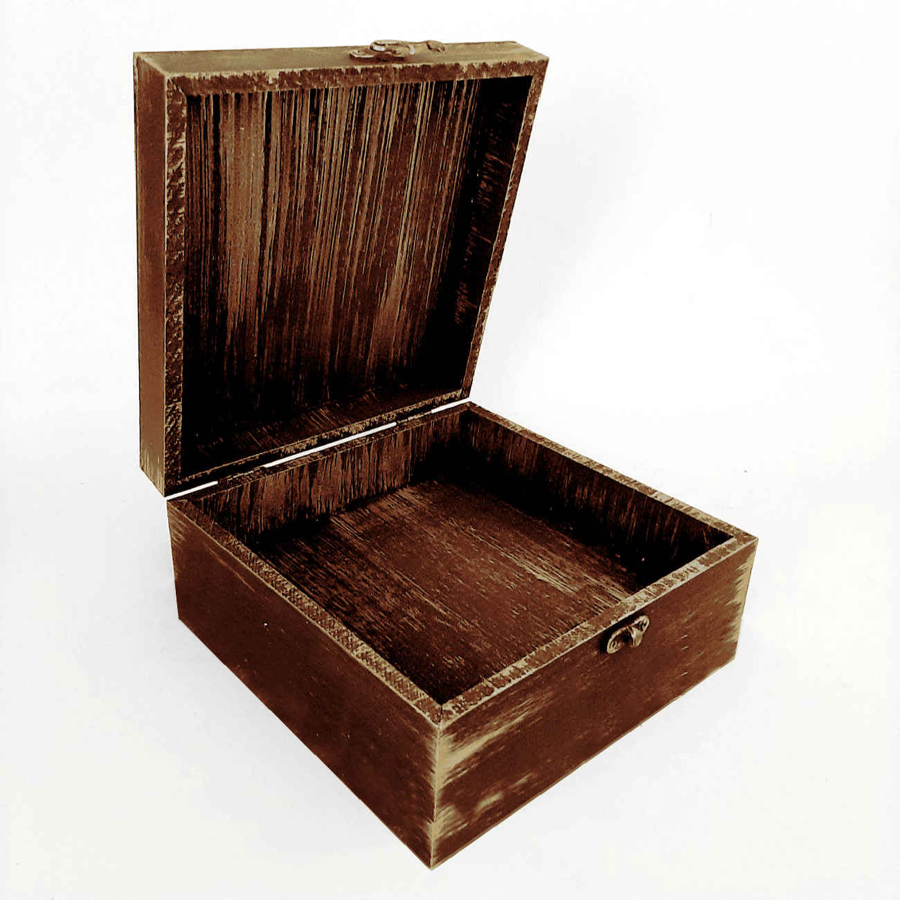 Bruine Houten Cadeaudoos – Stijlvol Tegelontwerp