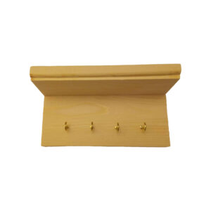 Houten Wand Sleutelhouder – Rustieke Huis Organizer voor Sleutels met 4 Haken