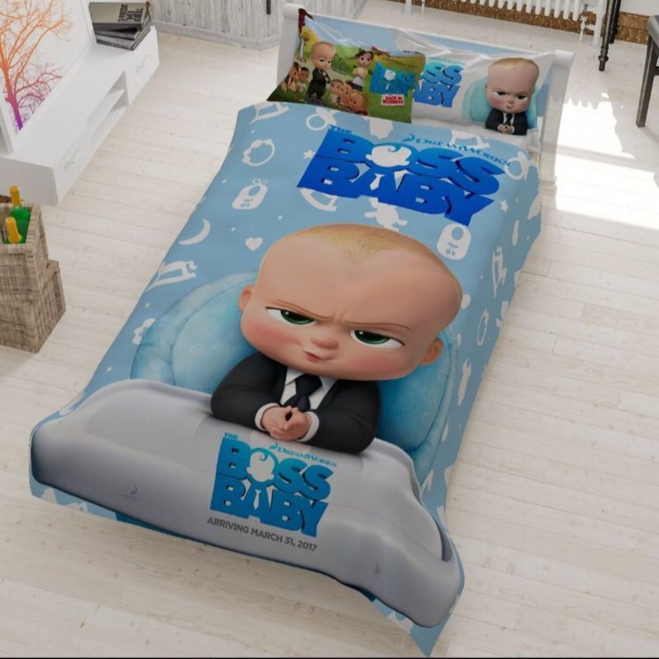 5-Delige Eenpersoons Bedden Set – Boss Baby Ontwerp