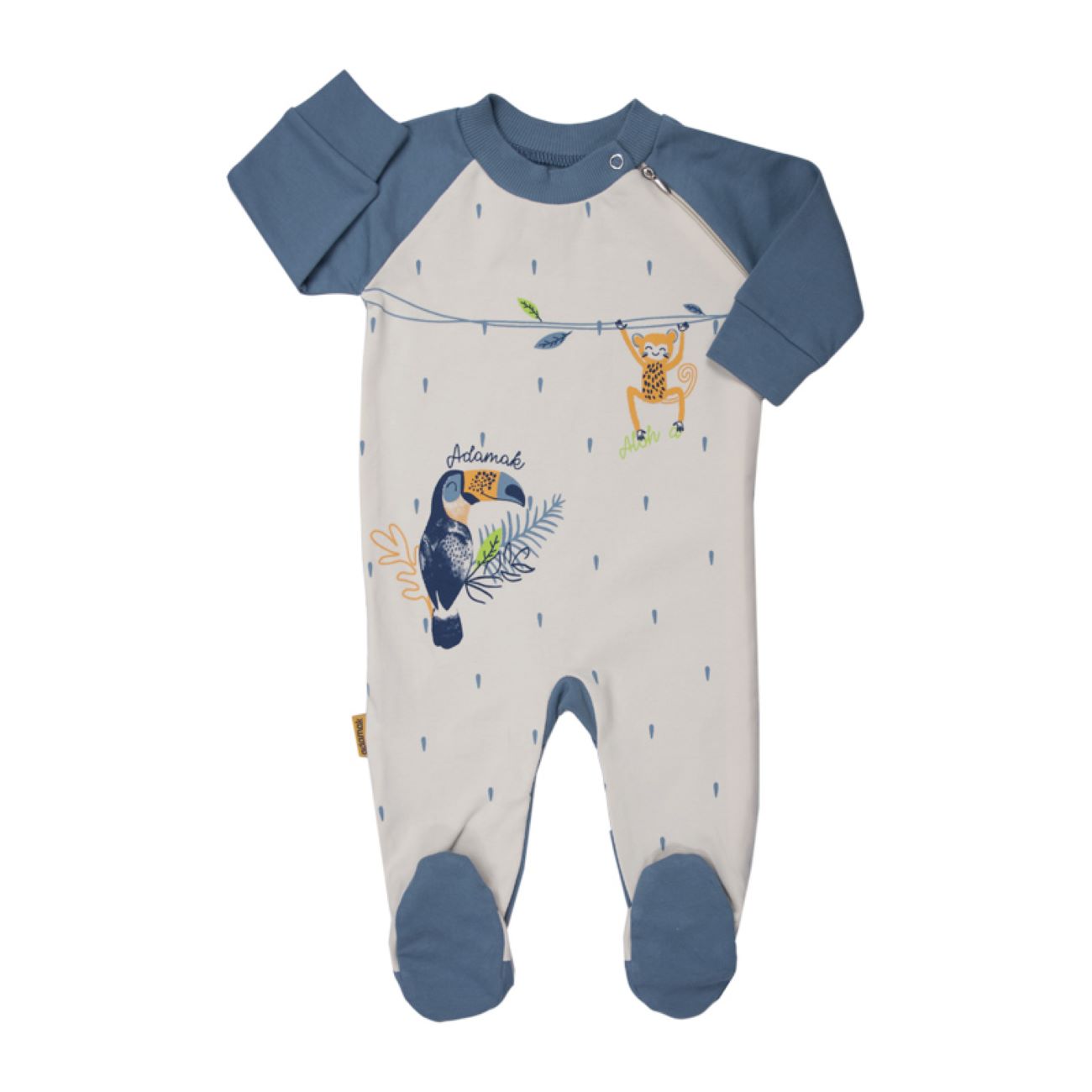Baby Jumpsuit met Voeten – Dierenpatroon