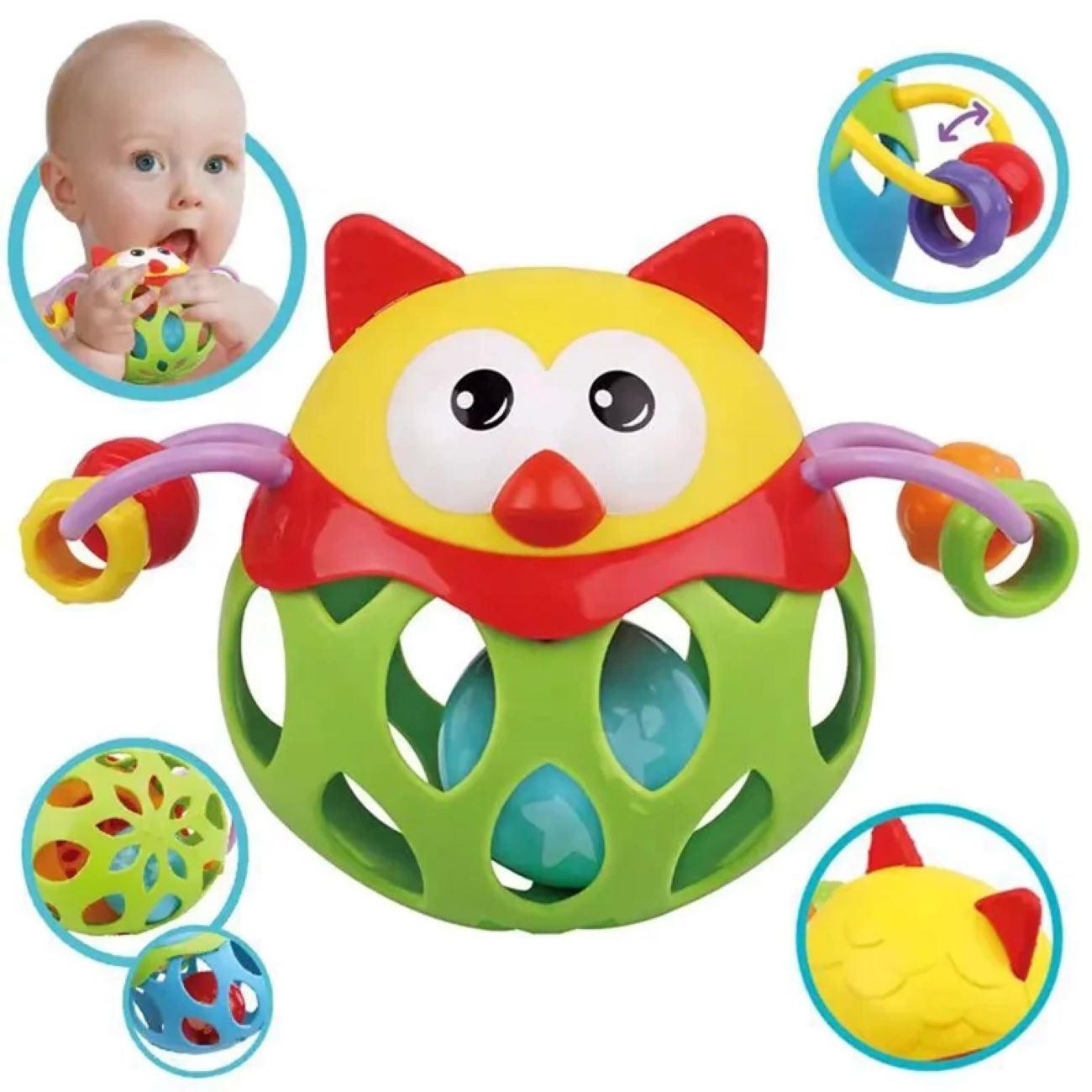 Baby Rammelaar Speelgoed met Bijtring