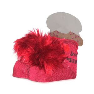 Baby Sokken – Rood Katoen met Pompon