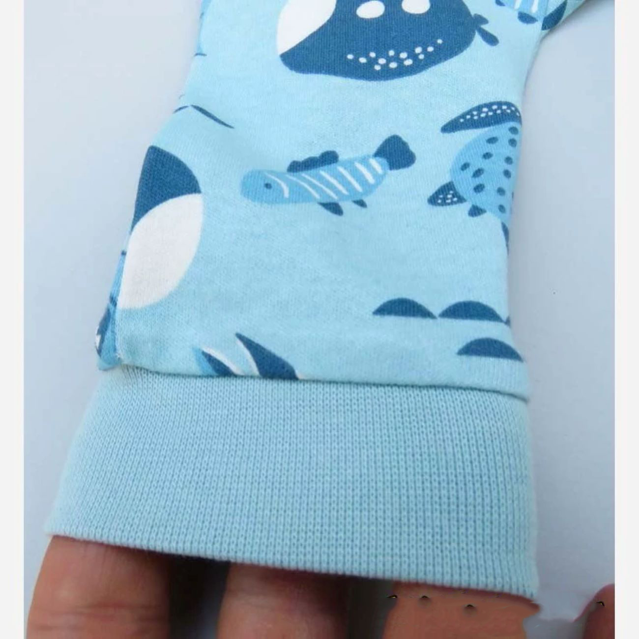 Baby Sportief Rompertje – Navy Walvis Katoen