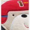 Baby Terry Cloth Bib Cute Baseball Bear Design (1)