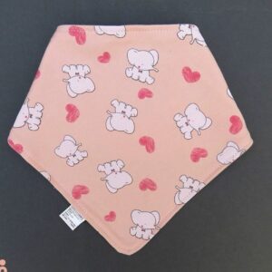 Baby Bandana Slabbetje – Roze Olifant