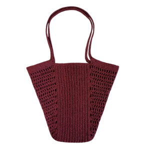 Boheemse Bourgondische Raffia Strandtas – Geschikt voor Casual & Zomer Outfits