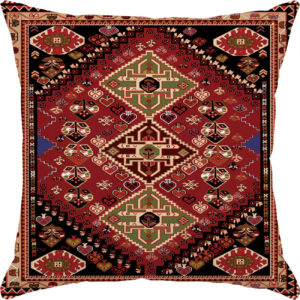Boheemse Vloerkussen – Rood Kilim Patroon