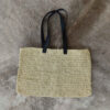 Boho Crochet Raffia Tote with Faux Leather Strap – Unlined & Lightweight4