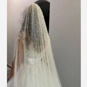 Bruidssluier met Parels – 2,5 Meter Glamour