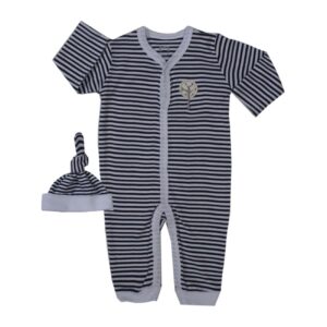 Casual Baby Jumpsuit – Grijs Gestreept