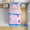 Cat and Headphones Design Bedding Set, 5 Piece Single Size