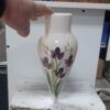 Ceramic Cone Shaped Wall Vase - Floral Pattern (Height 25cm) (1)