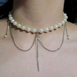 Choker Ketting voor Vrouwen – Parel Ontwerp RVS