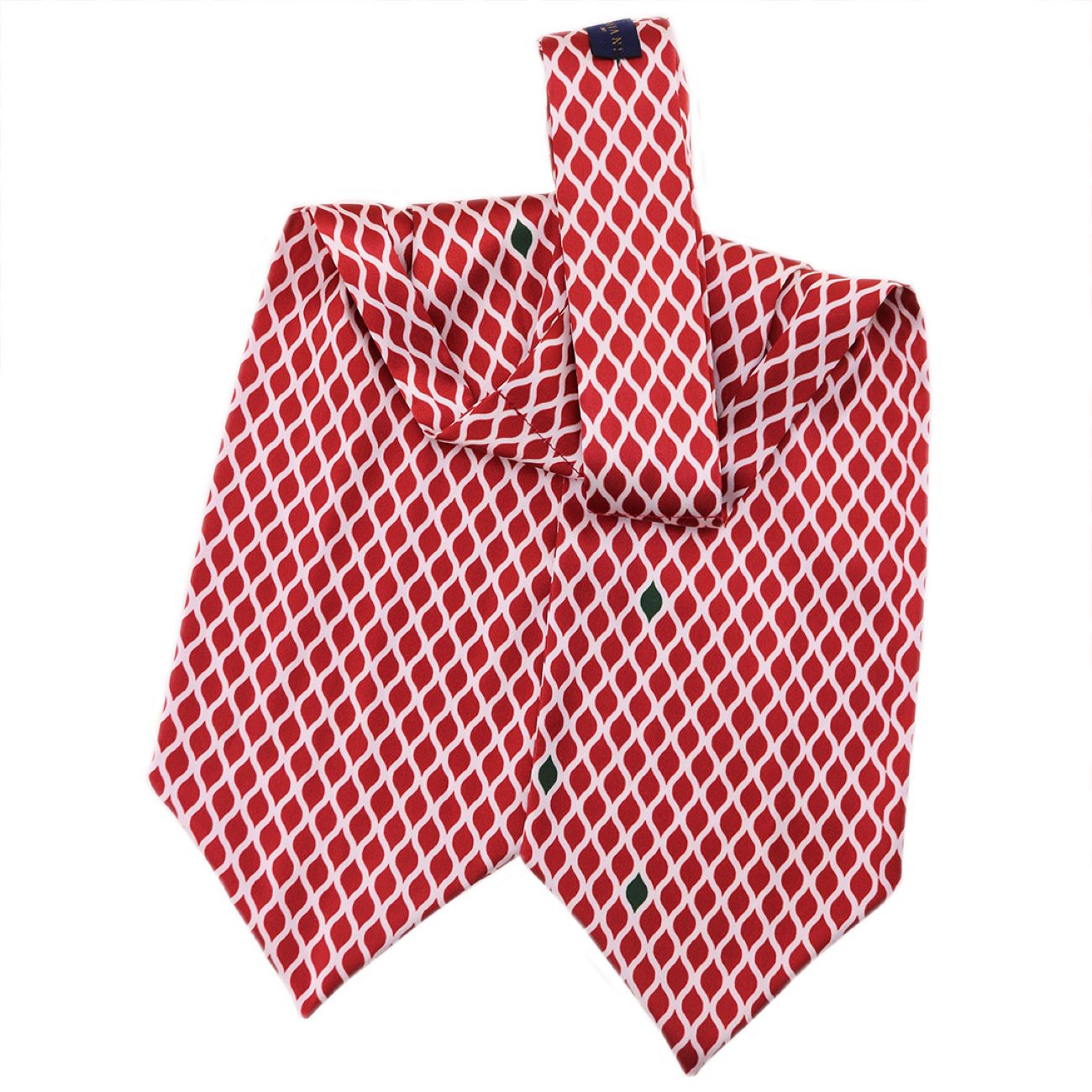 Klassieke heren ascot-stropdas – Rood ruitpatroon