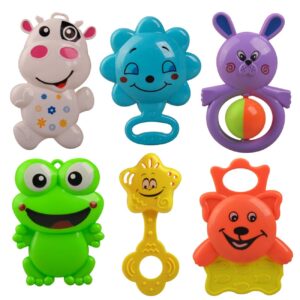 Babyrammelaars Dierenvorm – 6-delige Set