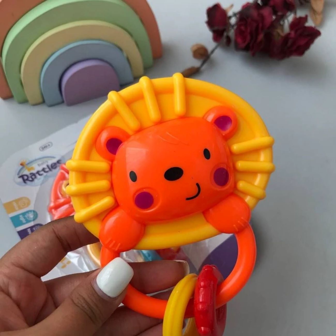 Oranje Leeuw Babyrammelaar