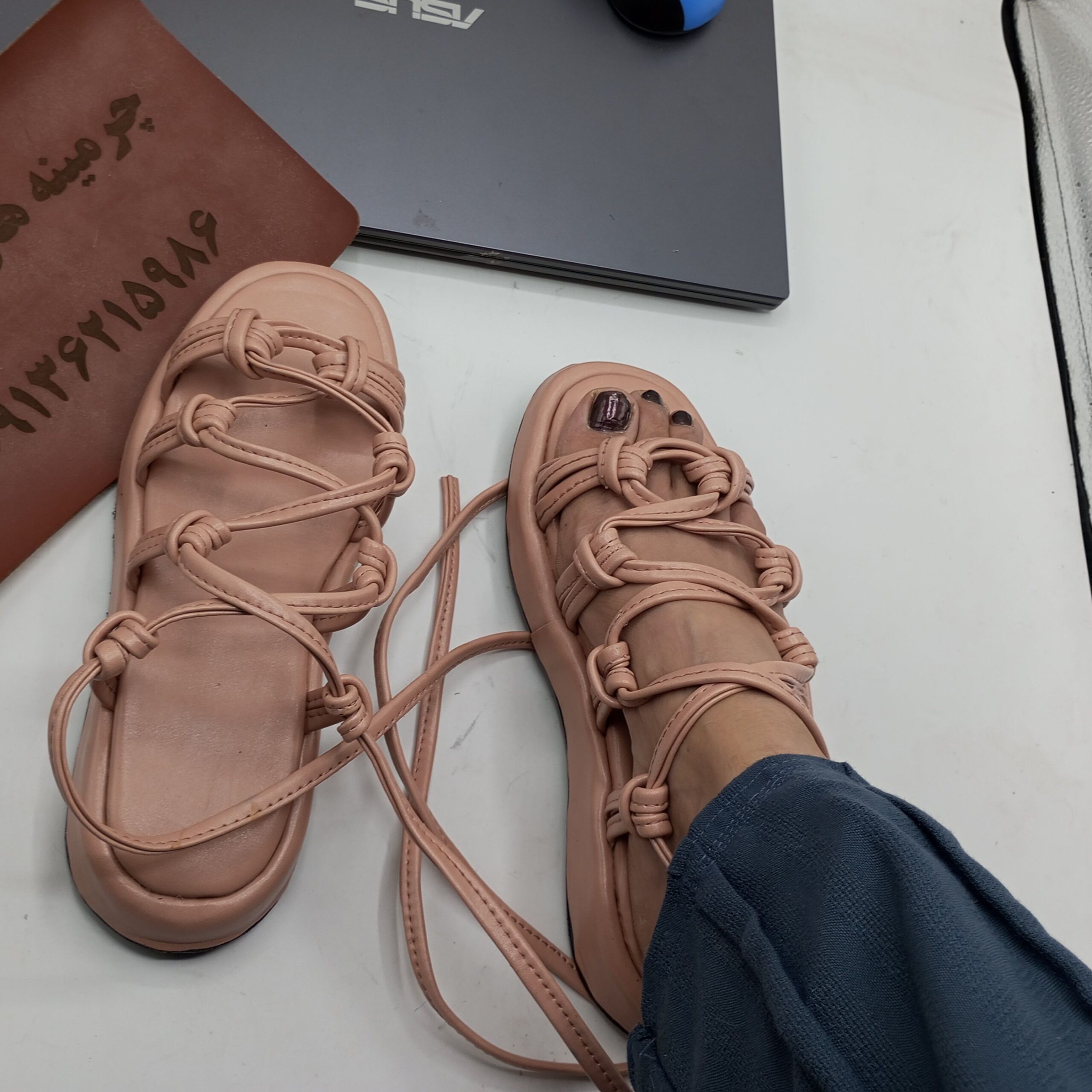 Comfortabele Romani Gladiator Sandalen – Kniehoog