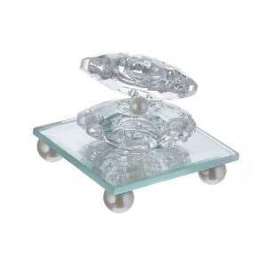 Compacte Schelp Sieradenhouder met Spiegel