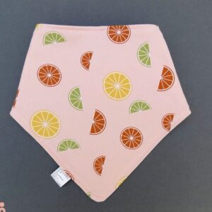 Katoenen Baby en Peuter Slabbetje — Roze Oranje Design