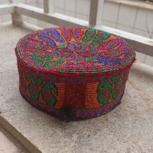 Culturele Borduur Hoed – Oranje Paisley