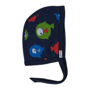 Baby Oorklep Muts – Vis Ontwerp – Blauw Katoen