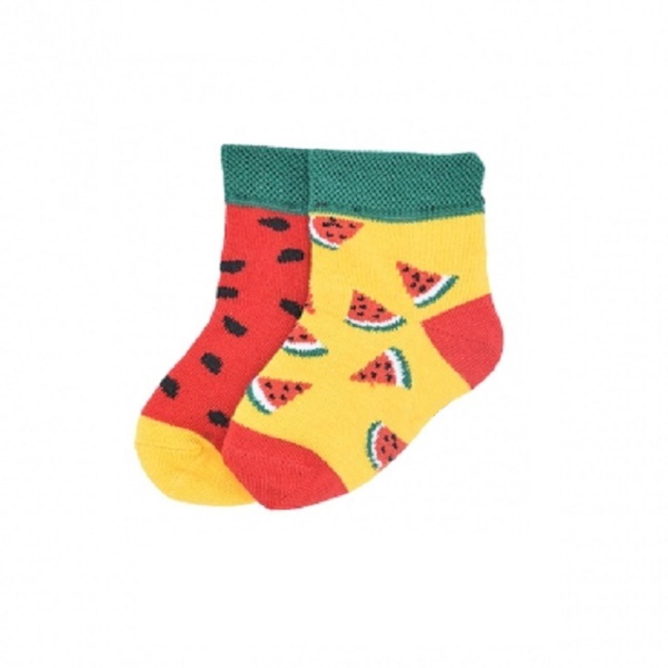 Kinder Sokken – Watermeloen Print – Rood Katoen