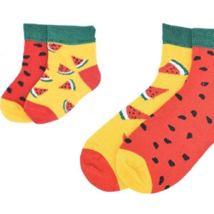 Kinder Sokken – Watermeloen Print – Rood Katoen