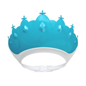 Easy fit baby douchekap met kroon – blauw