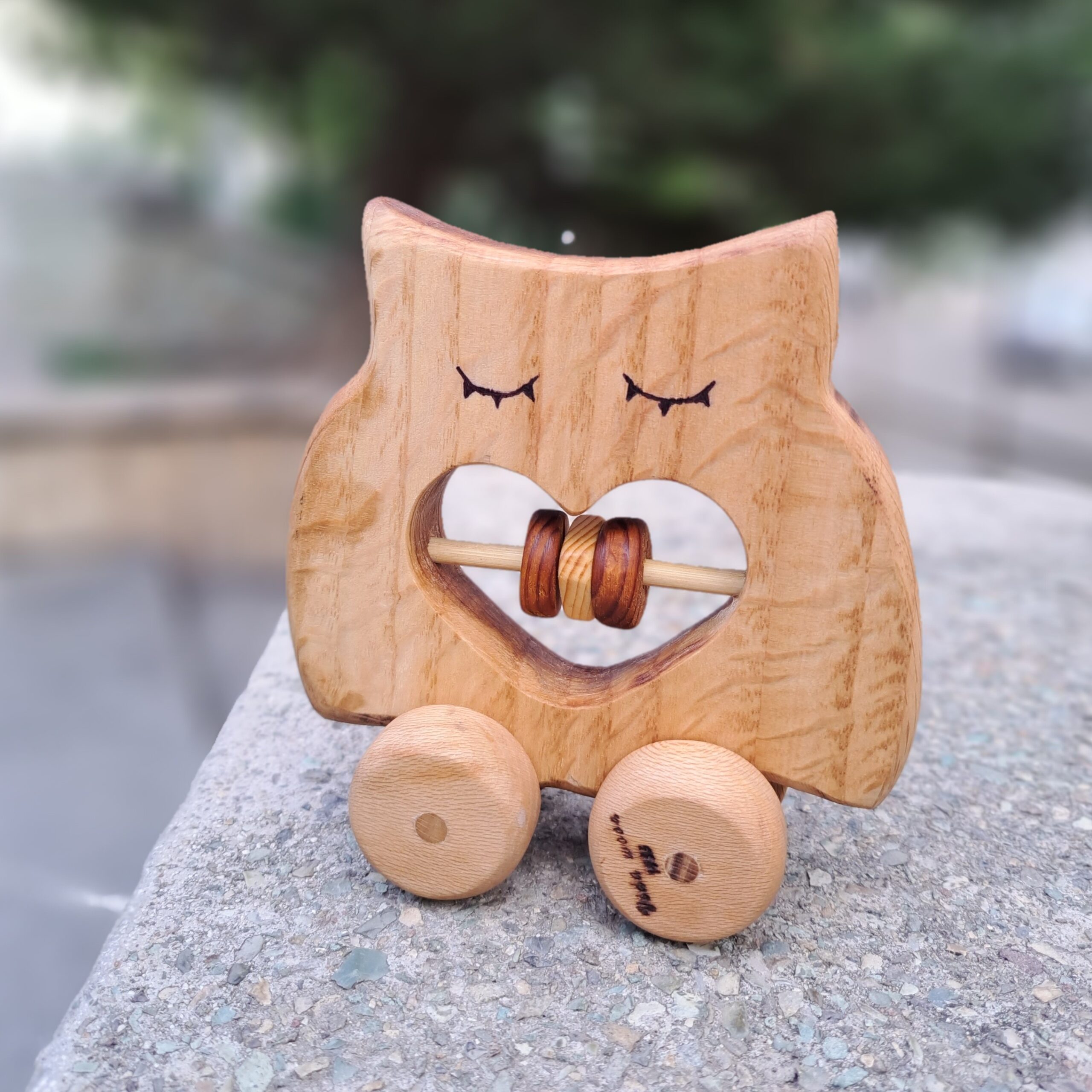 Milieuvriendelijke Houten Uil Rammelaar