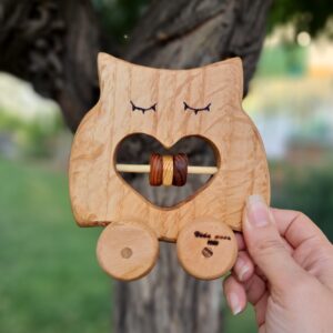 Milieuvriendelijke Houten Uil Rammelaar