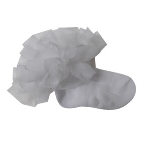 Witte Babysokken met Kant en Roesjes