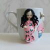Elegant Ceramic Coffee Mug with Pregnant Woman Themed Artwork (5)