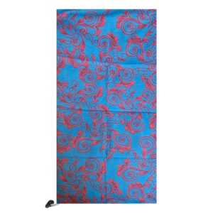 Blauwe Col-sjaal met Bloemen