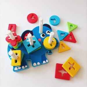 Olifant-Vormig Obstakel Doolhof – Montessori Speelgoed