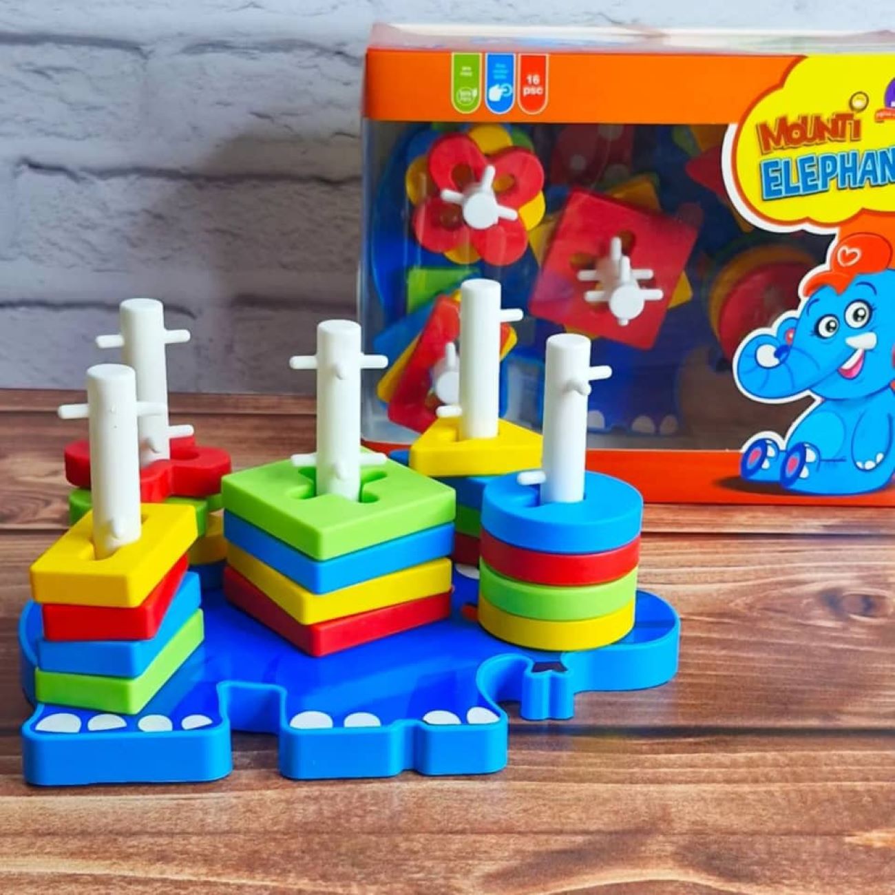 Olifant-Vormig Obstakel Doolhof – Montessori Speelgoed