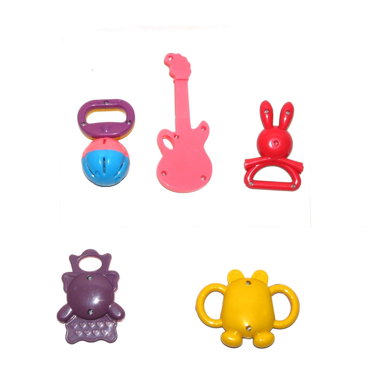 Leuk Baby Rammelaar – Heldere Kleuren & Vrolijke Geluiden, 6 Stuks in 1 Set