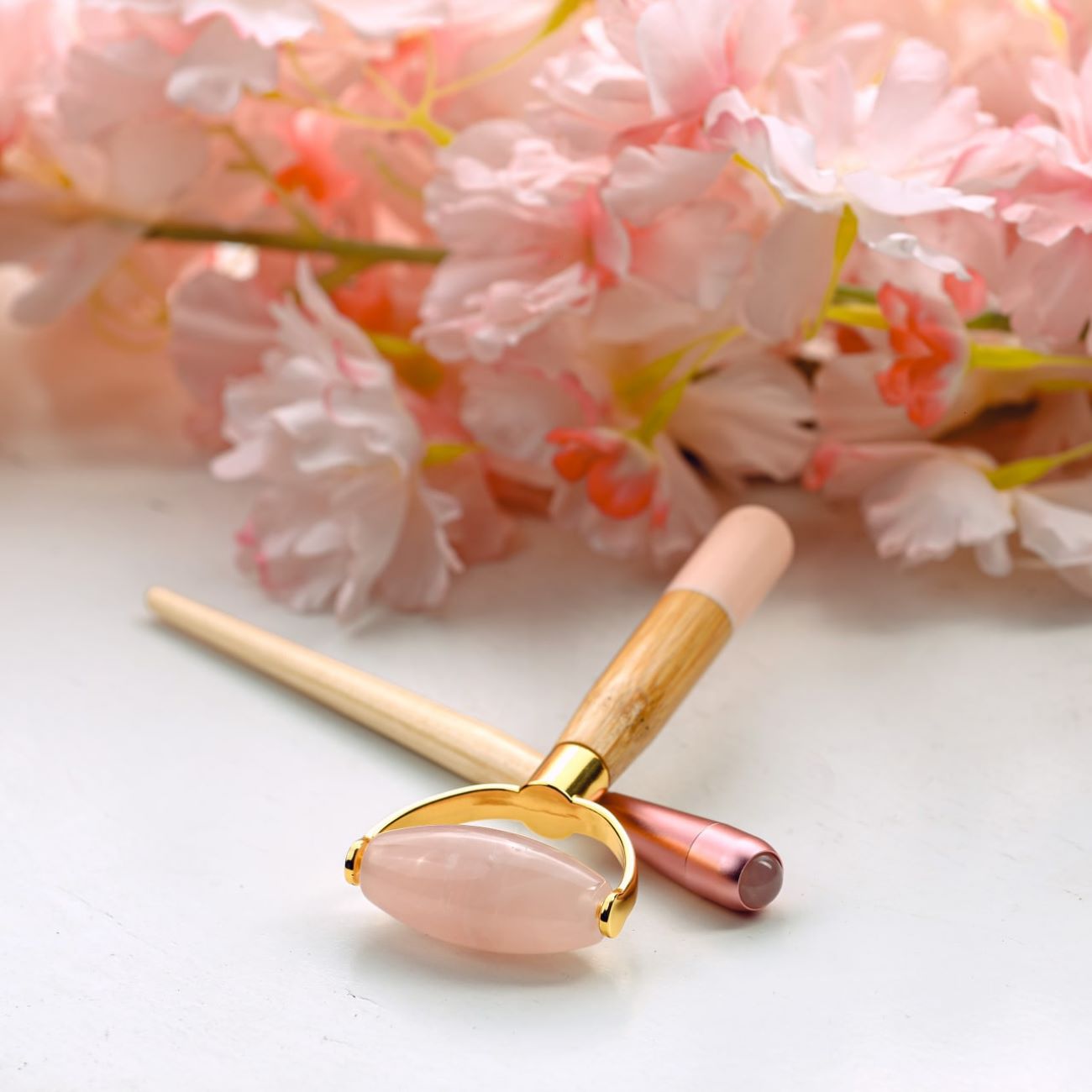 Gezichtsroller en Gua Sha Set – Rozesteen