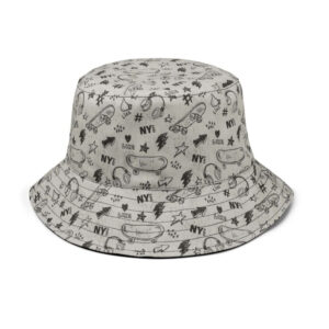 Fantasie Katoenen Bucket Hat Wit