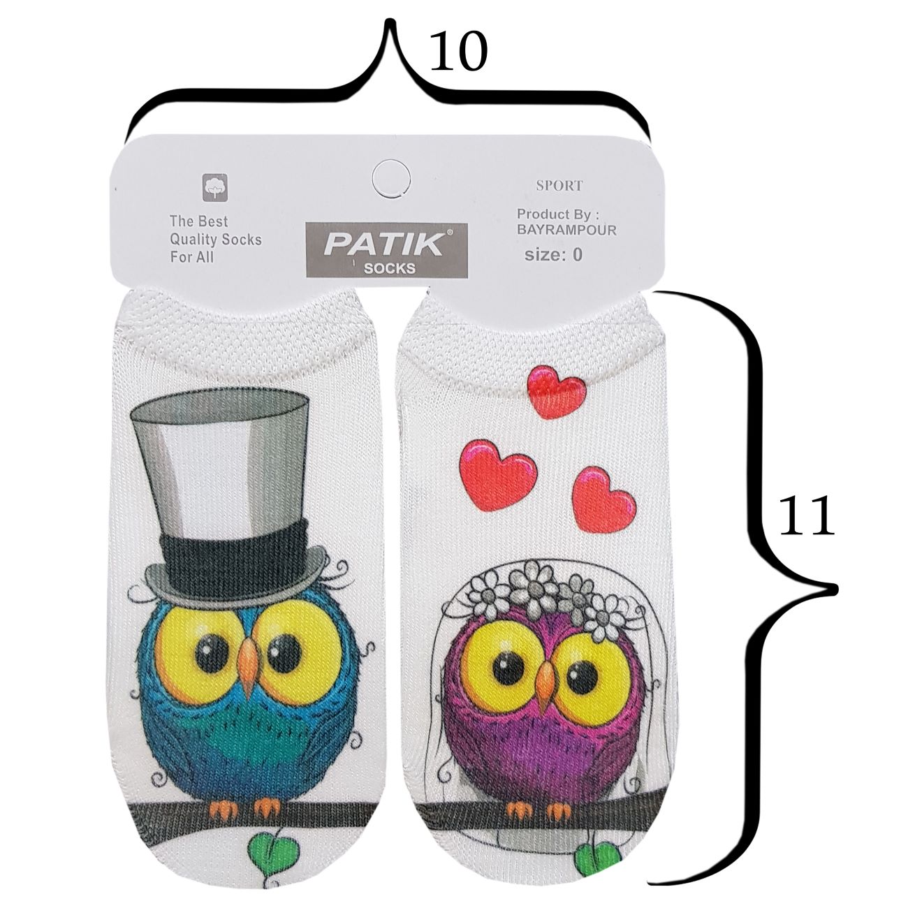 Leuke Bedrukte Kinder Sokken – Bruid & Bruidegom Uil Ontwerp