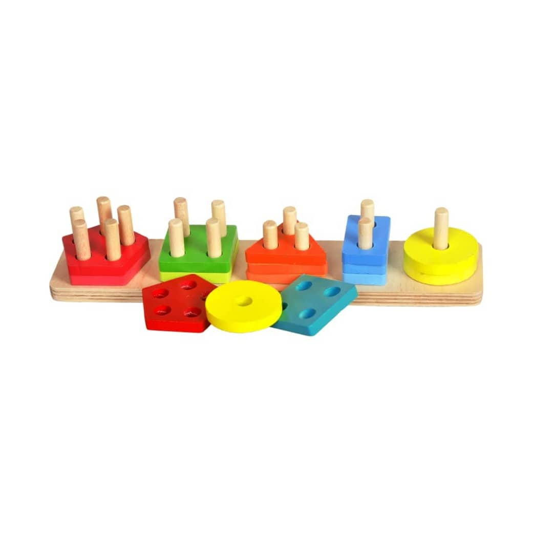Geometrische Vormen Puzzel Speelgoed – Educatief Spel Gebaseerd op Montessori Principes