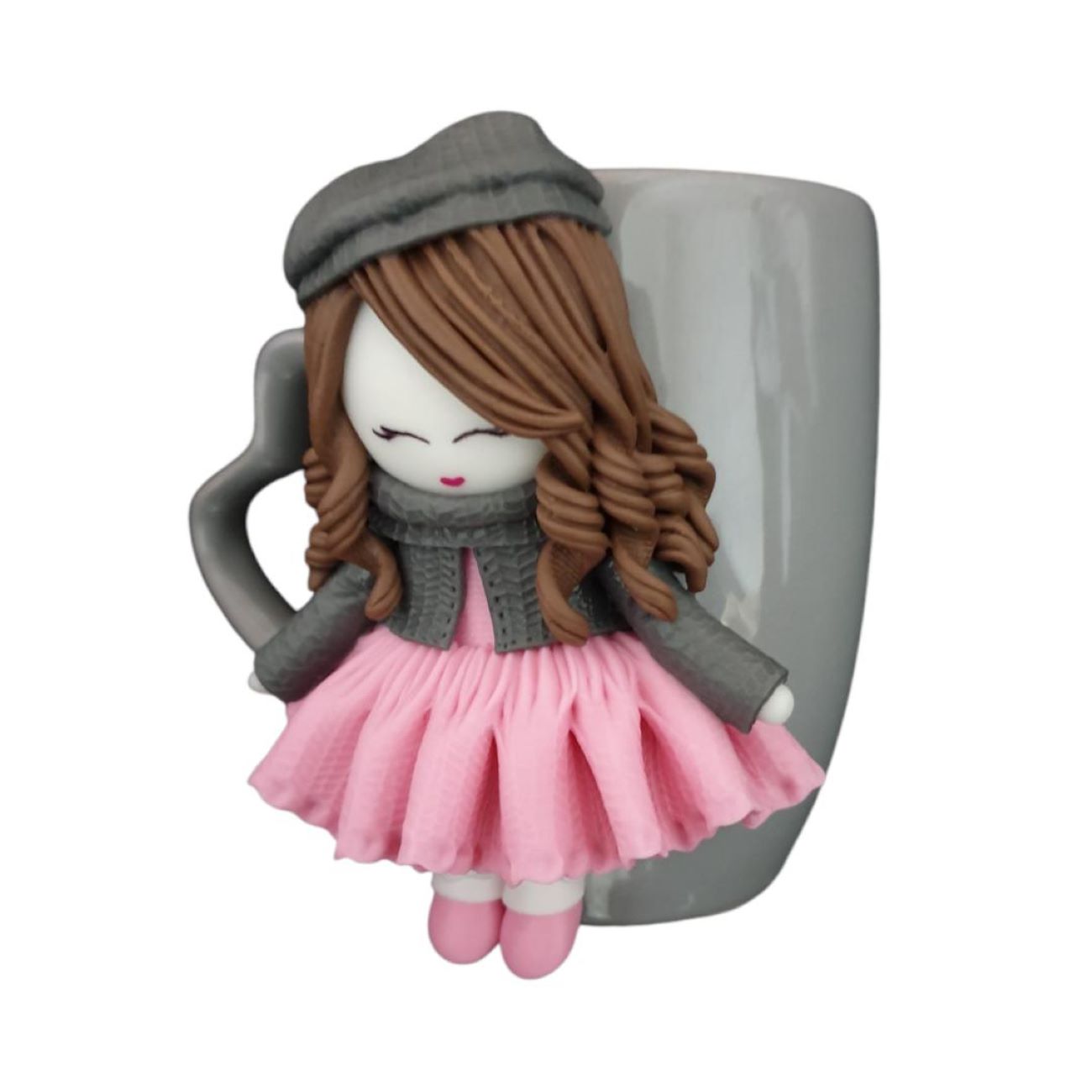 Geschenkbare Handgemaakte Mok met Artistiek Motief van Klein Meisje