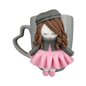 Geschenkbare Handgemaakte Mok met Artistiek Motief van Klein Meisje