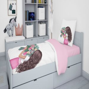 Meisjes-Thema Bedden Set – Roze (5-delig)