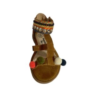 Zwarte Suède Meisjessandalen – Open-Toe Model