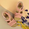 Girls' Sandals with Velcro Strap, Floral Design, Comfortable, 4 Cm Heel (3)