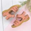 Girls' Sandals with Velcro Strap, Floral Design, Comfortable, 4 Cm Heel (5)